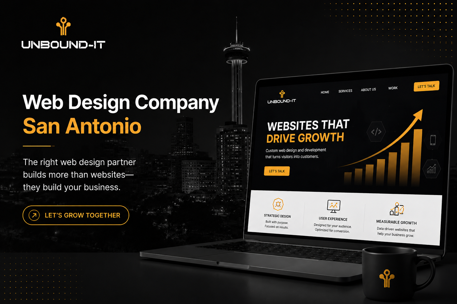 Web design company San Antonio creating a growth-focused website for businesses